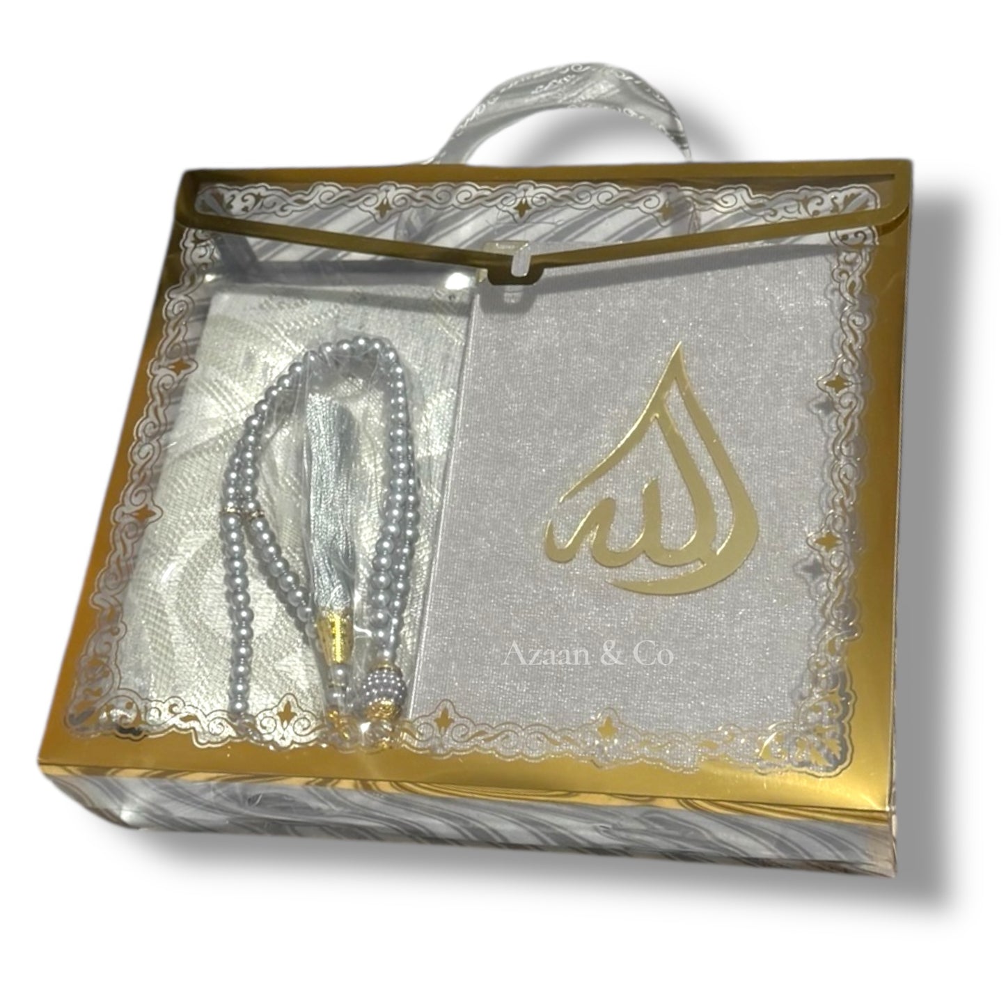 Travel Prayer Mat Surah Book & Tasbeeh Set Islamic Gift Pack Portable