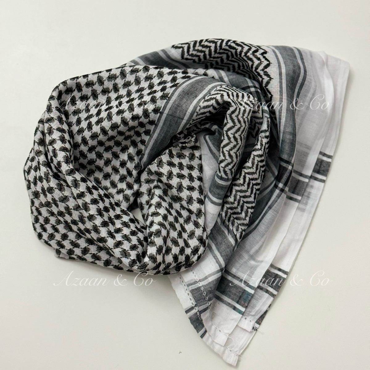 Keffiyeh Scarf Red White Black