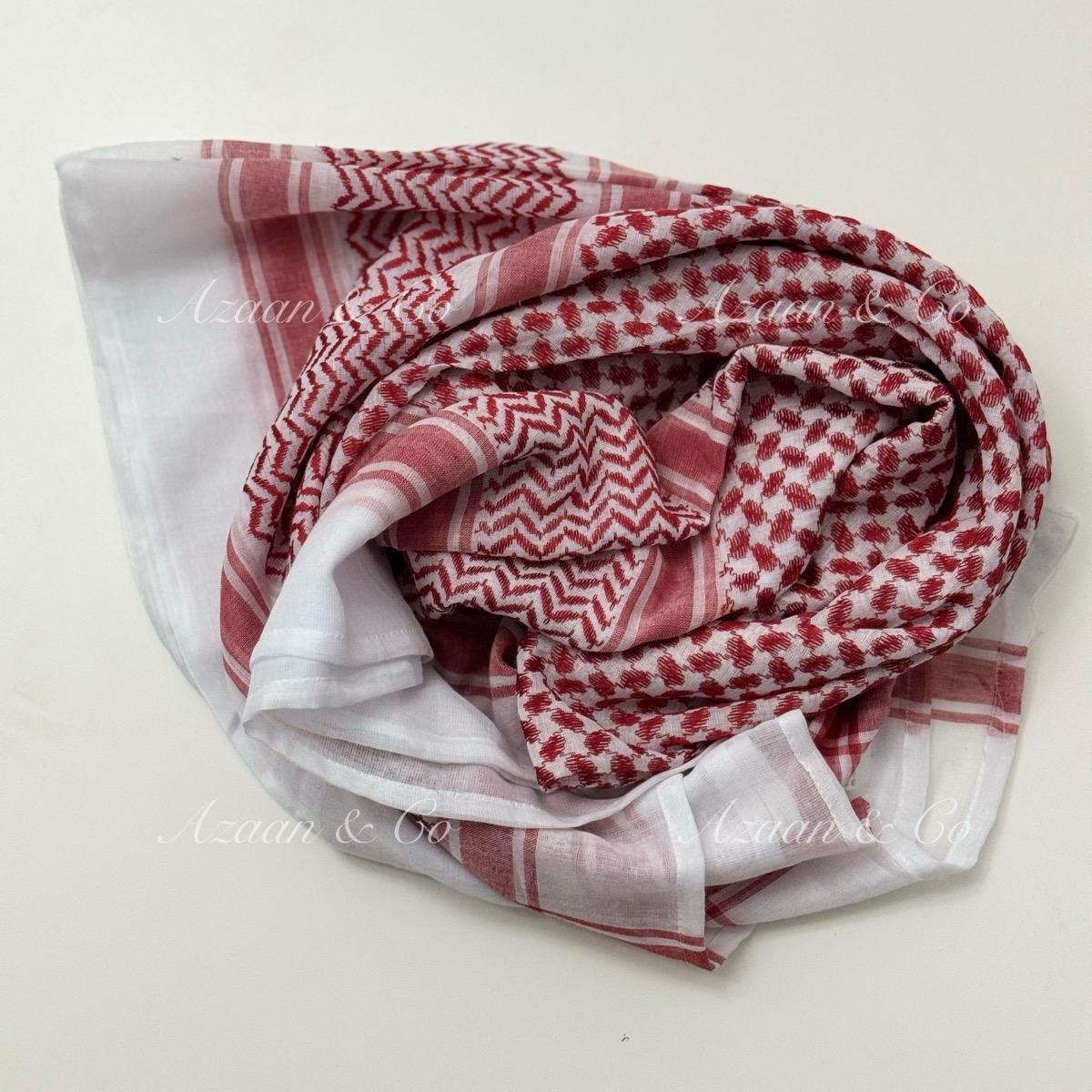 Keffiyeh Scarf Red White Black