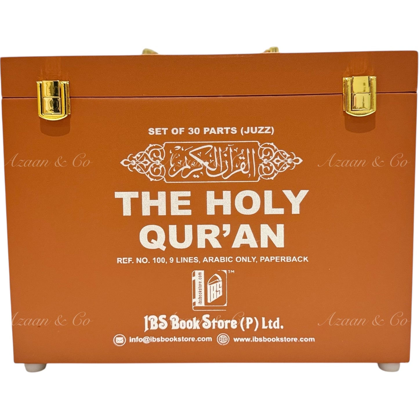 Holy Qur'an 30 Juz (Para) Box Set - Large Arabic Script – 9 Line Softcover (Brown)
