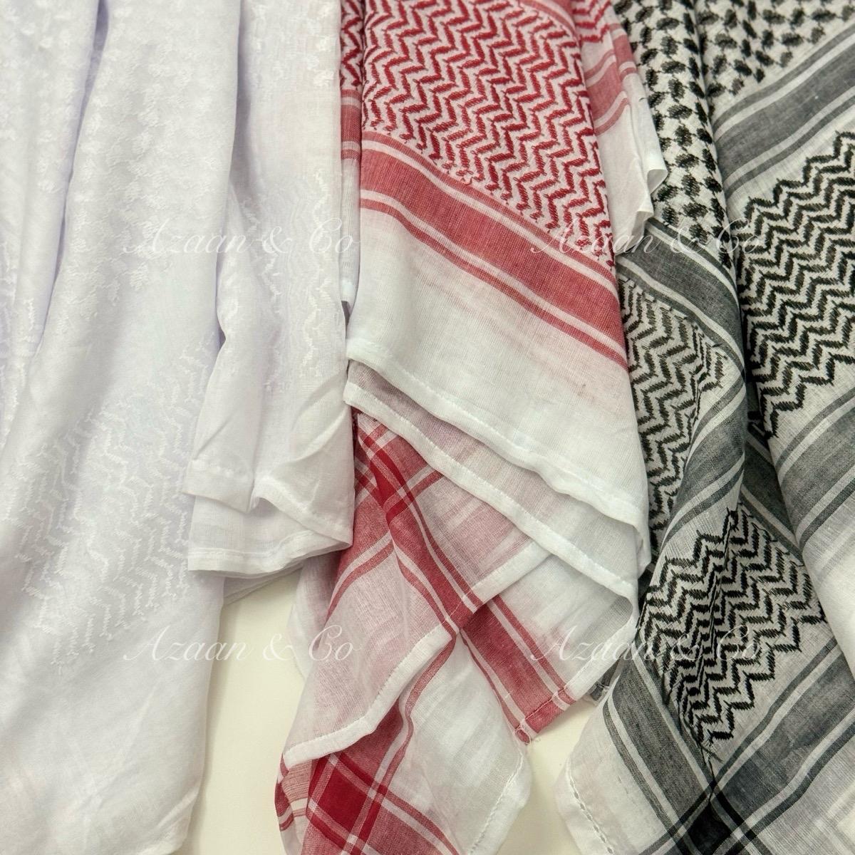 Keffiyeh Scarf Red White Black
