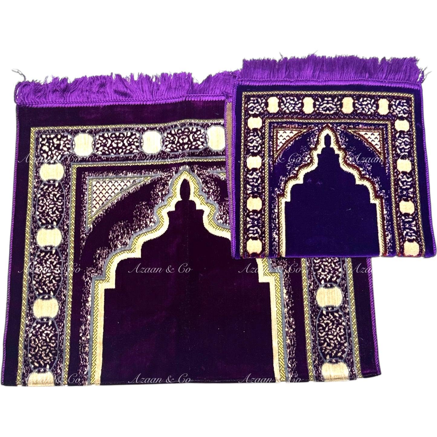 Adult + Child Prayer Mat Set (D2 Purple)