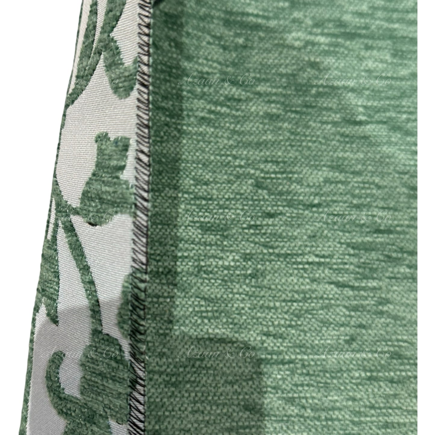 Premium Chenille Imam Al Haram Prayer Mat Green