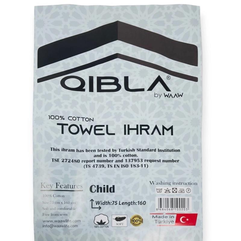 Boys Towel Ihram for Hajj & Umrah - Children’s Size 75cm x 160cm