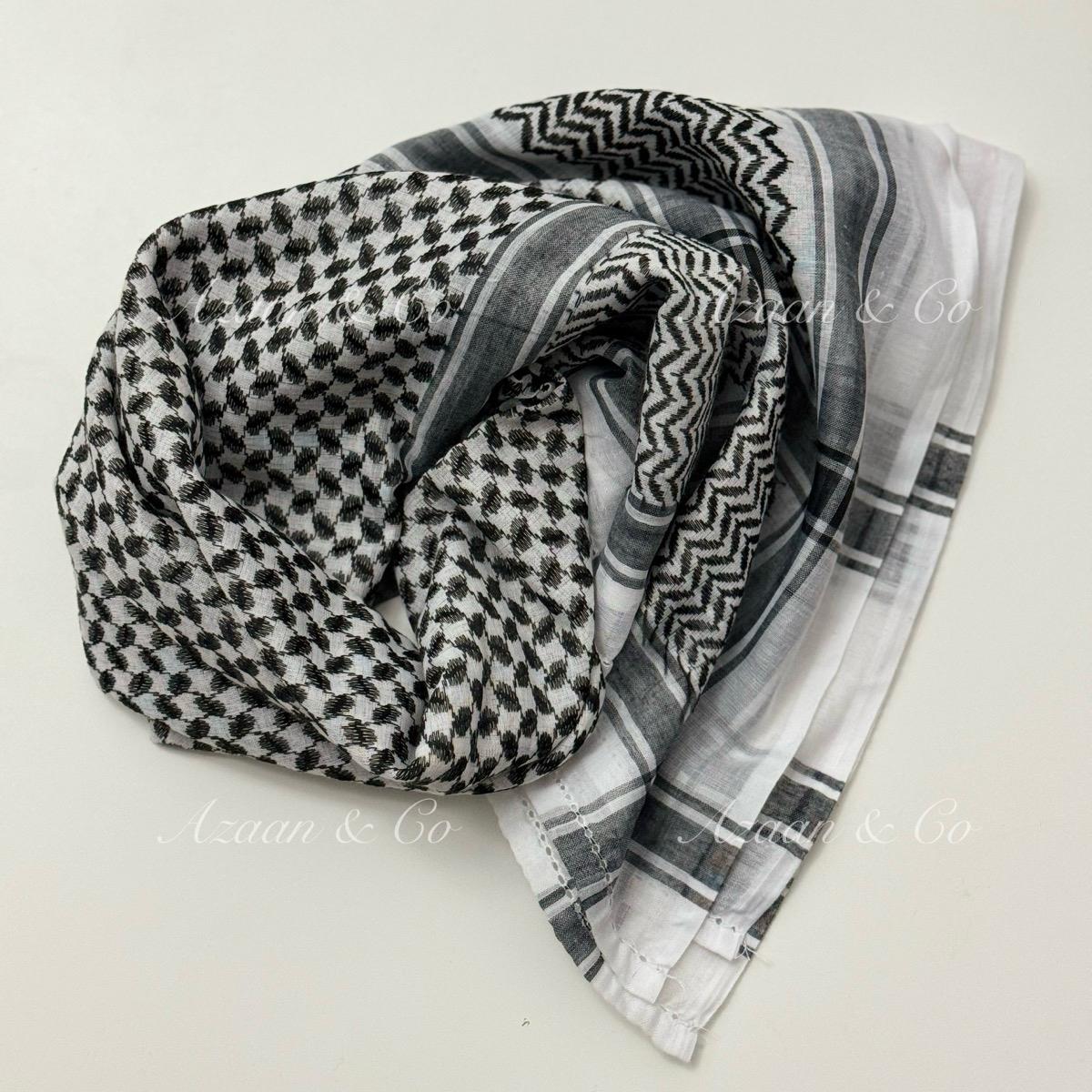 Keffiyeh Scarf Red White Black