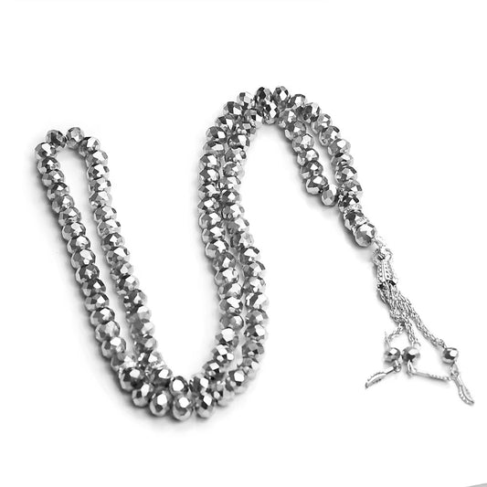 Crystal 99 Beads Tasbeeh Islamic Prayer Beads 99 Bead Misbaha Tasbih Dhikr Counter Rosary Crystal Gift