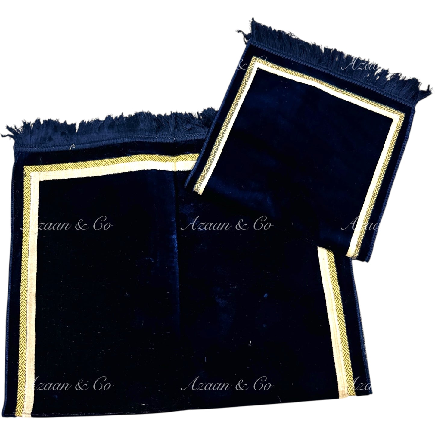 Adult + Child Prayer Mat Set (D6 Navy Blue)