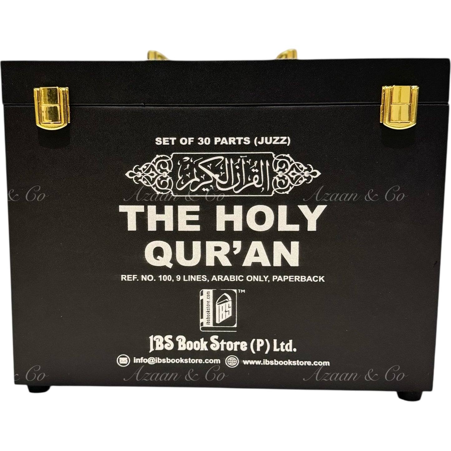 Holy Qur'an 30 Juz (Para) Box Set - Large Arabic Script – 9 Line Softcover (Black)