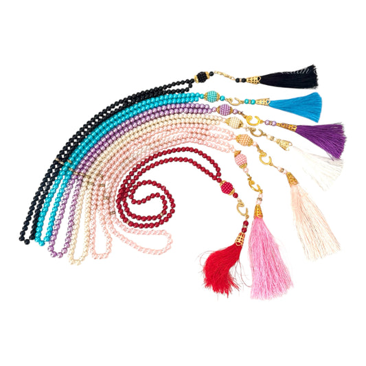 99 Beads Pearl Tasbeeh Islamic Prayer Beads Dhikr Counter Misbaha Rosary