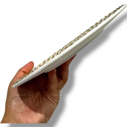 20cm Plate Ornament Decor | Masjid Nabawi | White/Gold