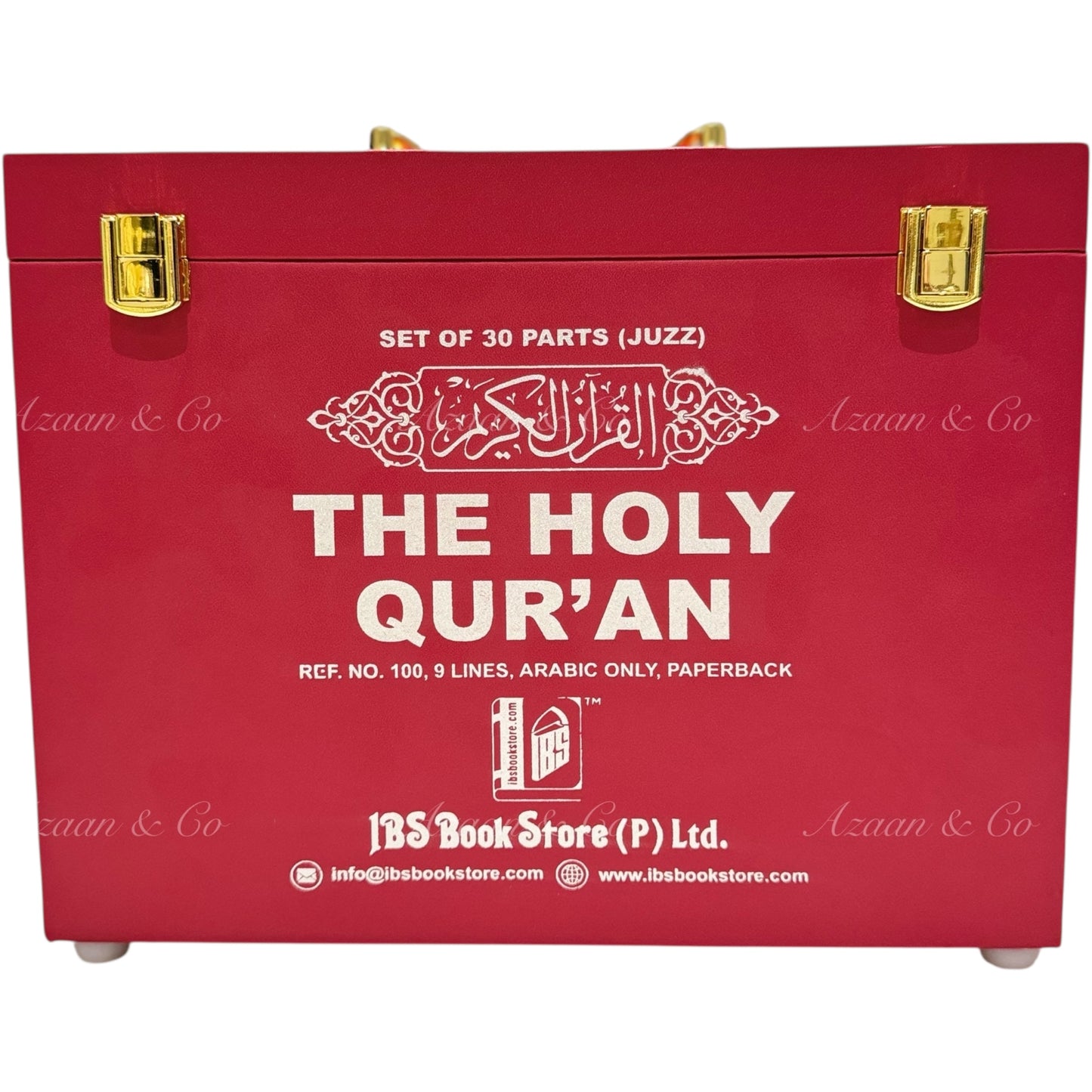 Holy Qur'an 30 Juz (Para) Box Set - Large Arabic Script – 9 Line Softcover (Red)