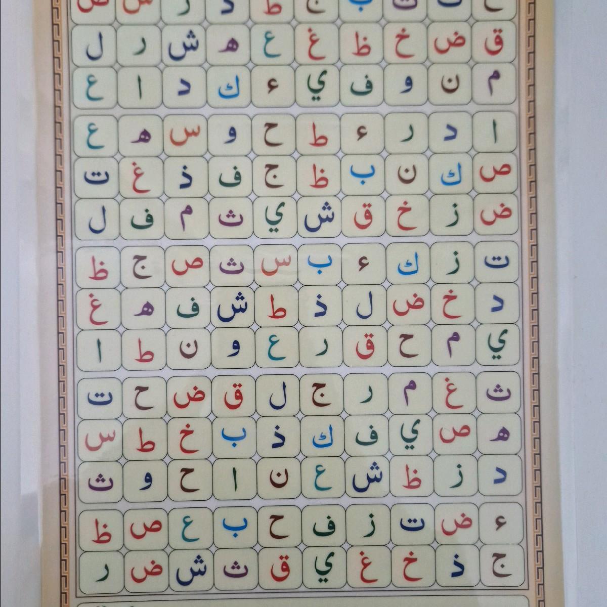 Arabic Alphabets Sheet A4