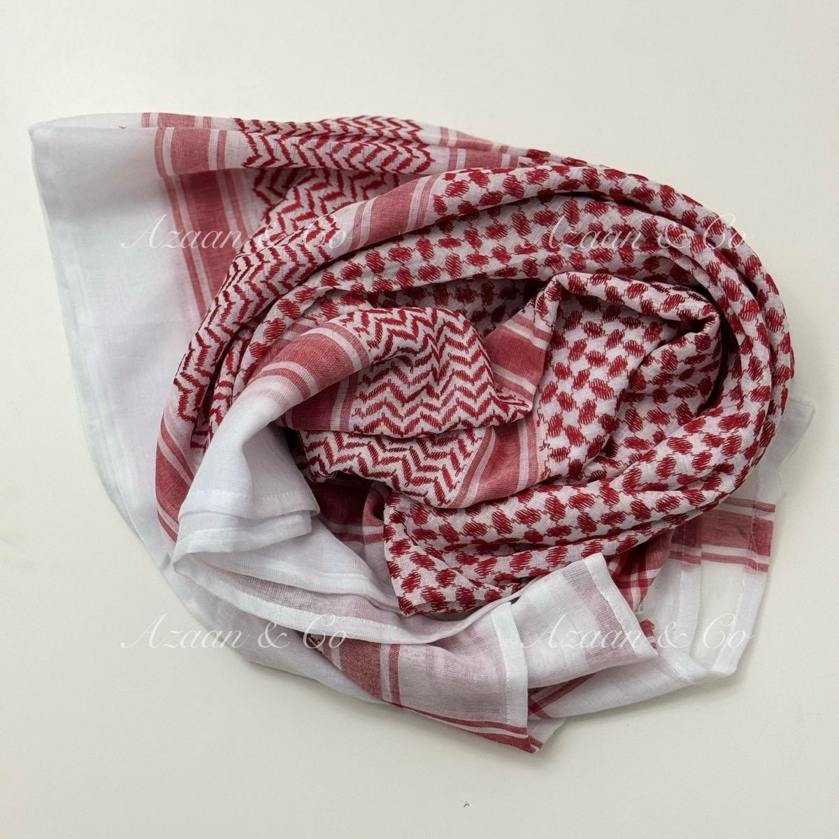 Keffiyeh Scarf Red White Black