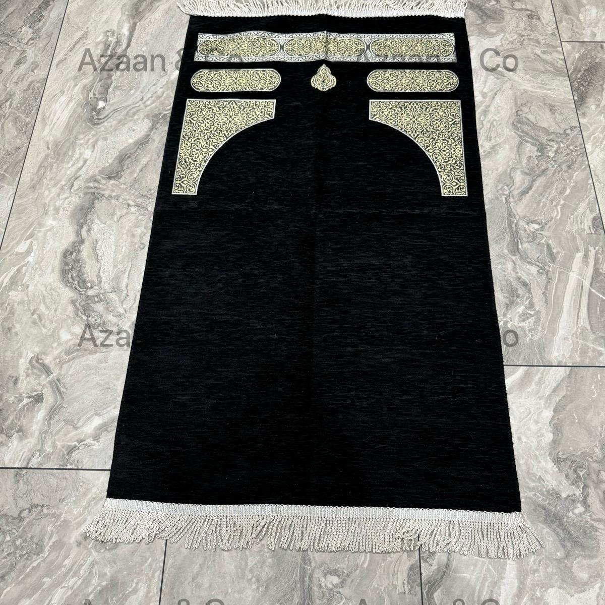 Premium Chenille Kaaba Door Prayer Mat