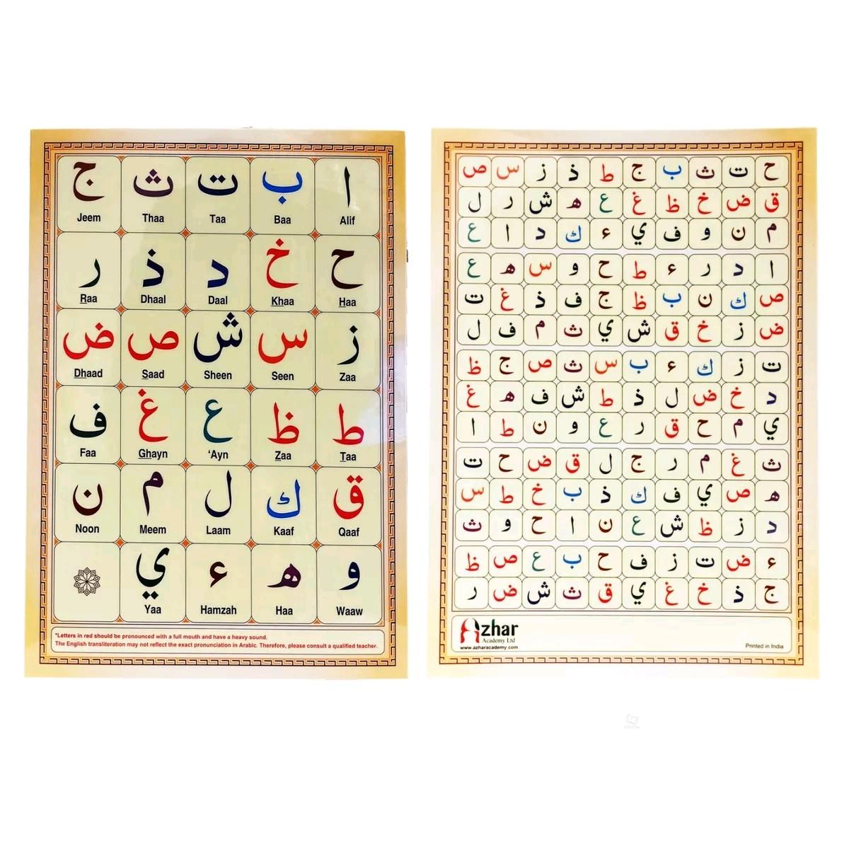 Arabic Alphabets Sheet A4