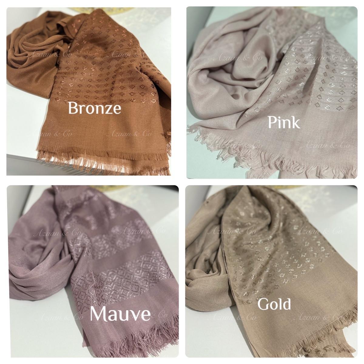 4x Turkish Cotton Modal Self Print Hijabs