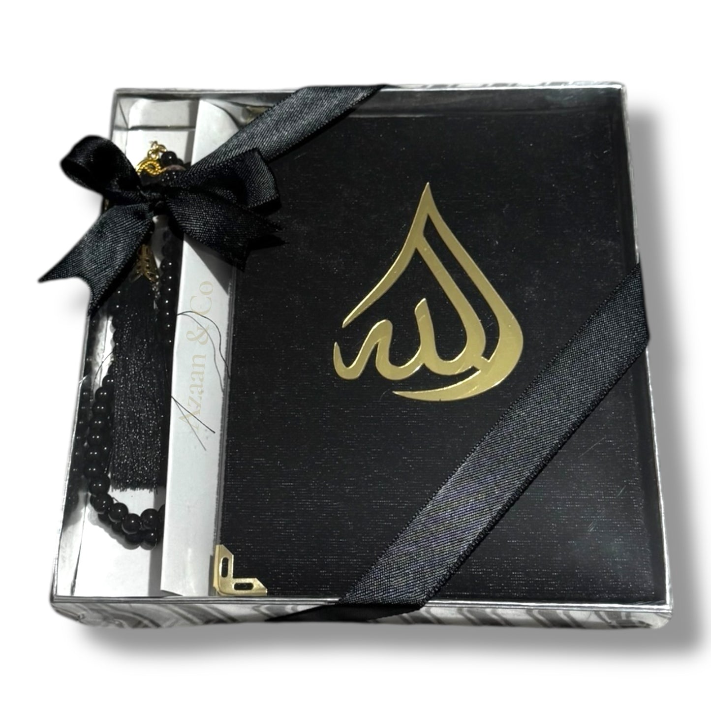 Surah Book & Tasbeeh Gift Set with Ribbon Islamic Prayer Gift Pack