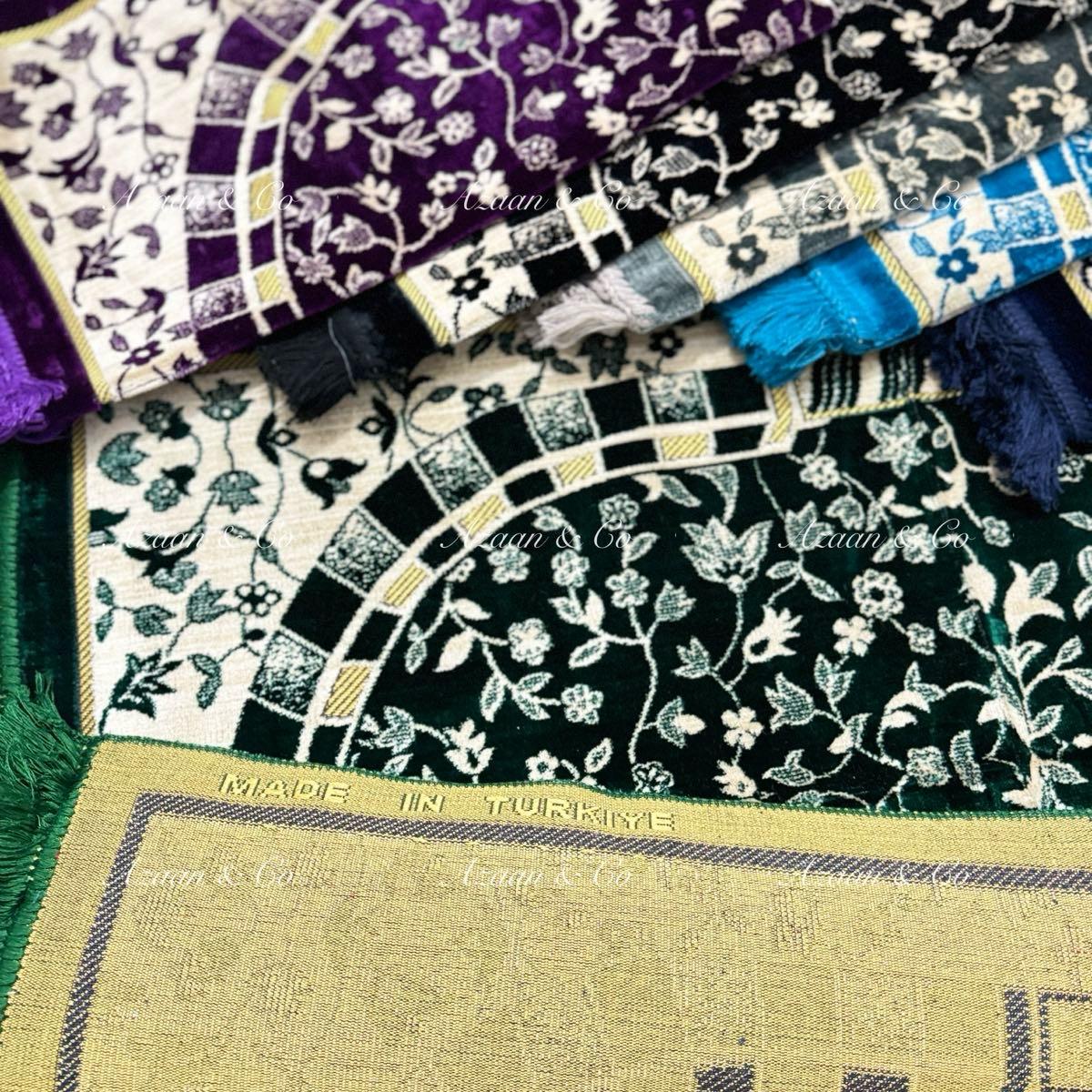 Rawdah Inspired Floral Soft Turkish Prayer Mats (D4)