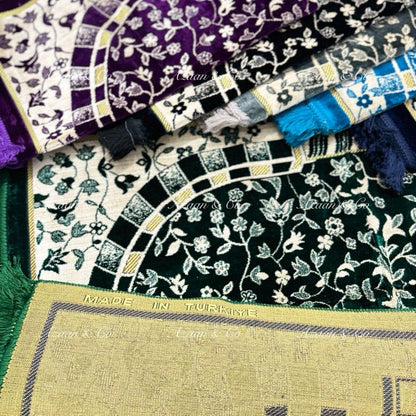Rawdah Inspired Floral Soft Turkish Prayer Mats (D4)