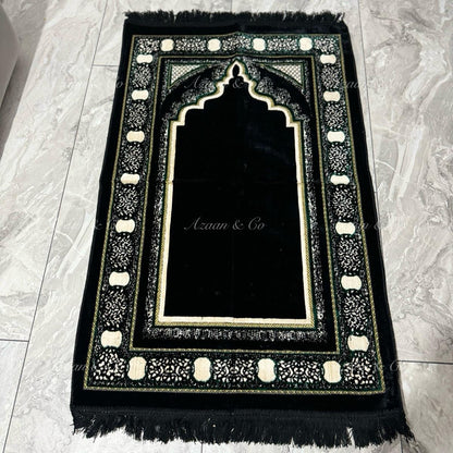 Soft Prayer Mat, Surah Book & Tasbeeh Gift Box 3 Piece Set