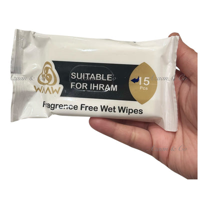 Ummrah Essentials - Travel Size Fragrance Free Ihram Soap, Shampoo, Wipes