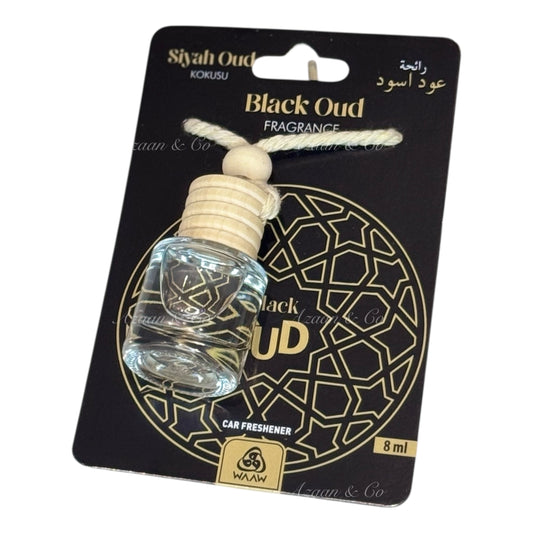 Black Oud Scented Car Hanger 8ml