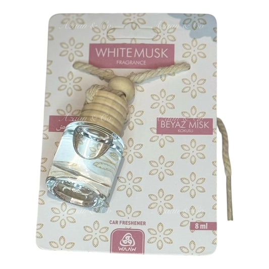 White Musk Scented Car Hanger 8ml