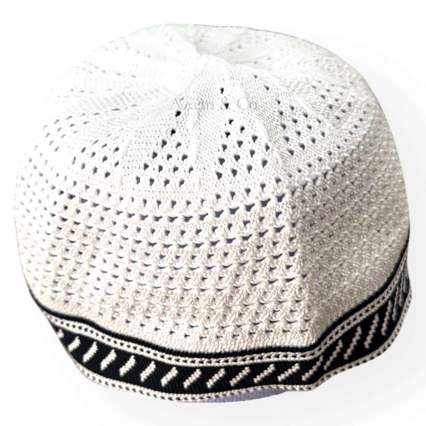 Men’s Prayer Hat Knitted Premium Quality Cotton Material Black White