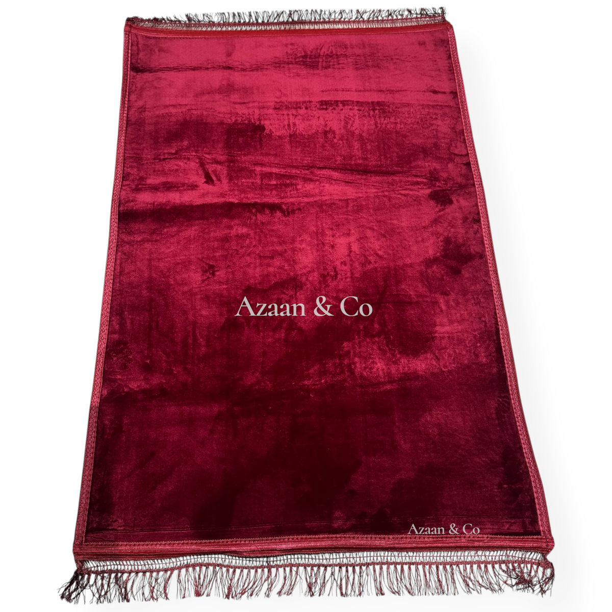 Soft Plain Prayer Mat with Tassel Extra Large 80x120cm Muslim Salah Rug