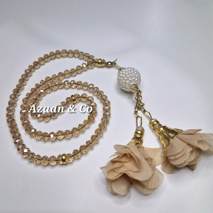 100 Crystal Bead Tasbeeh Floral