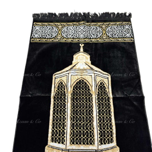 Maqam e Ibrahim Soft Prayer Mat Islamic Padded Musalla Rug Dome of Rock Design Travel Prayer Mat