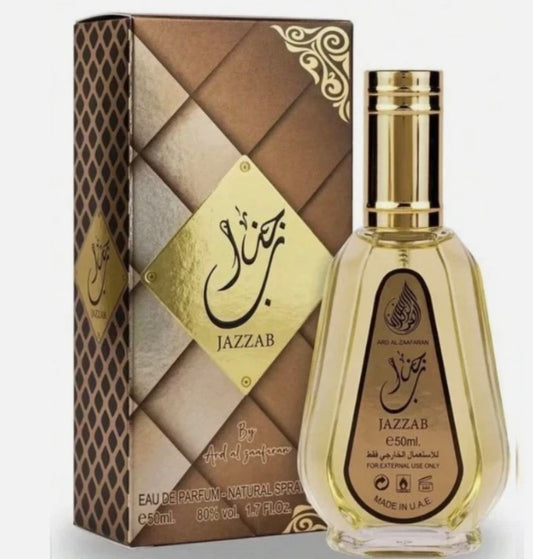 Jazzab Gold 50ml Eau De Parfum Spray Arabic Fragrance Perfume