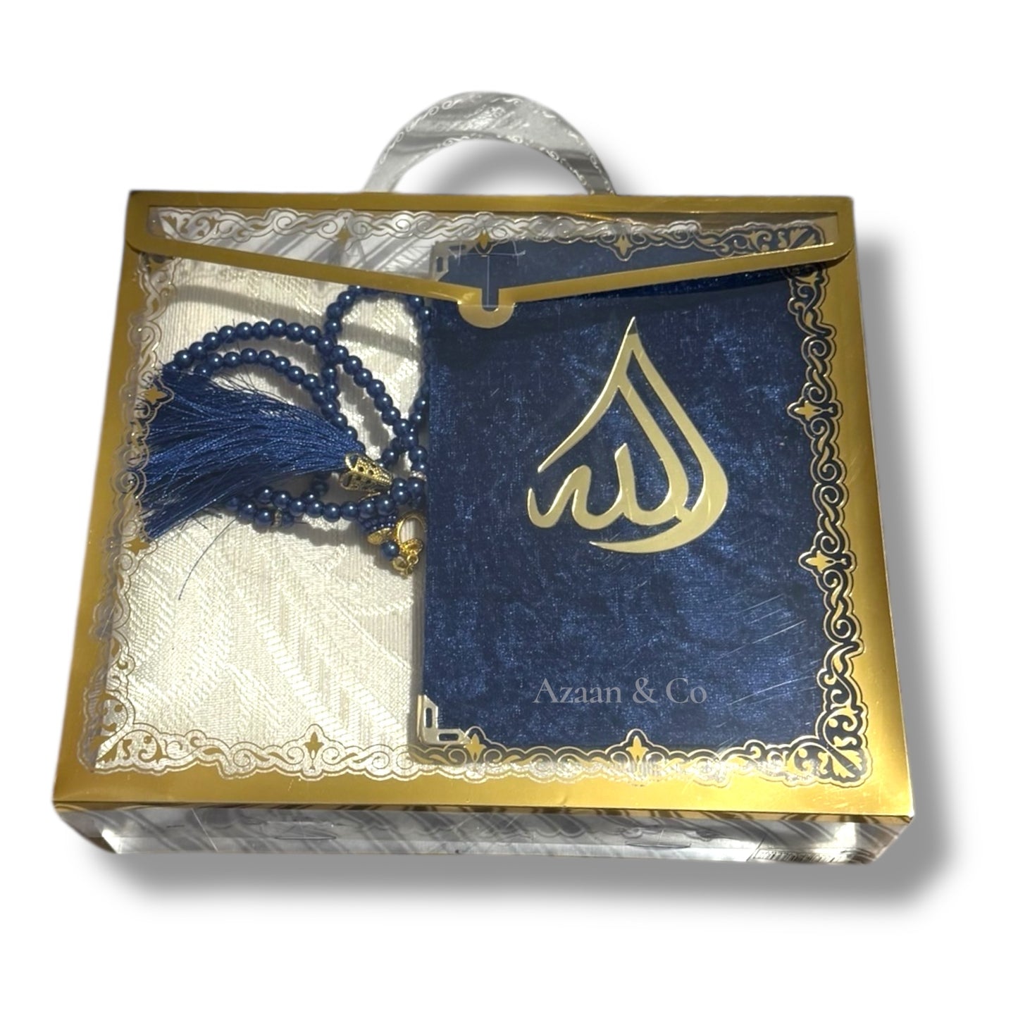 Travel Prayer Mat, Surah Book & Tasbeeh Gift Set