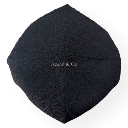 Men’s Prayer Hat Knitted Premium Quality Cotton Material Black Colour
