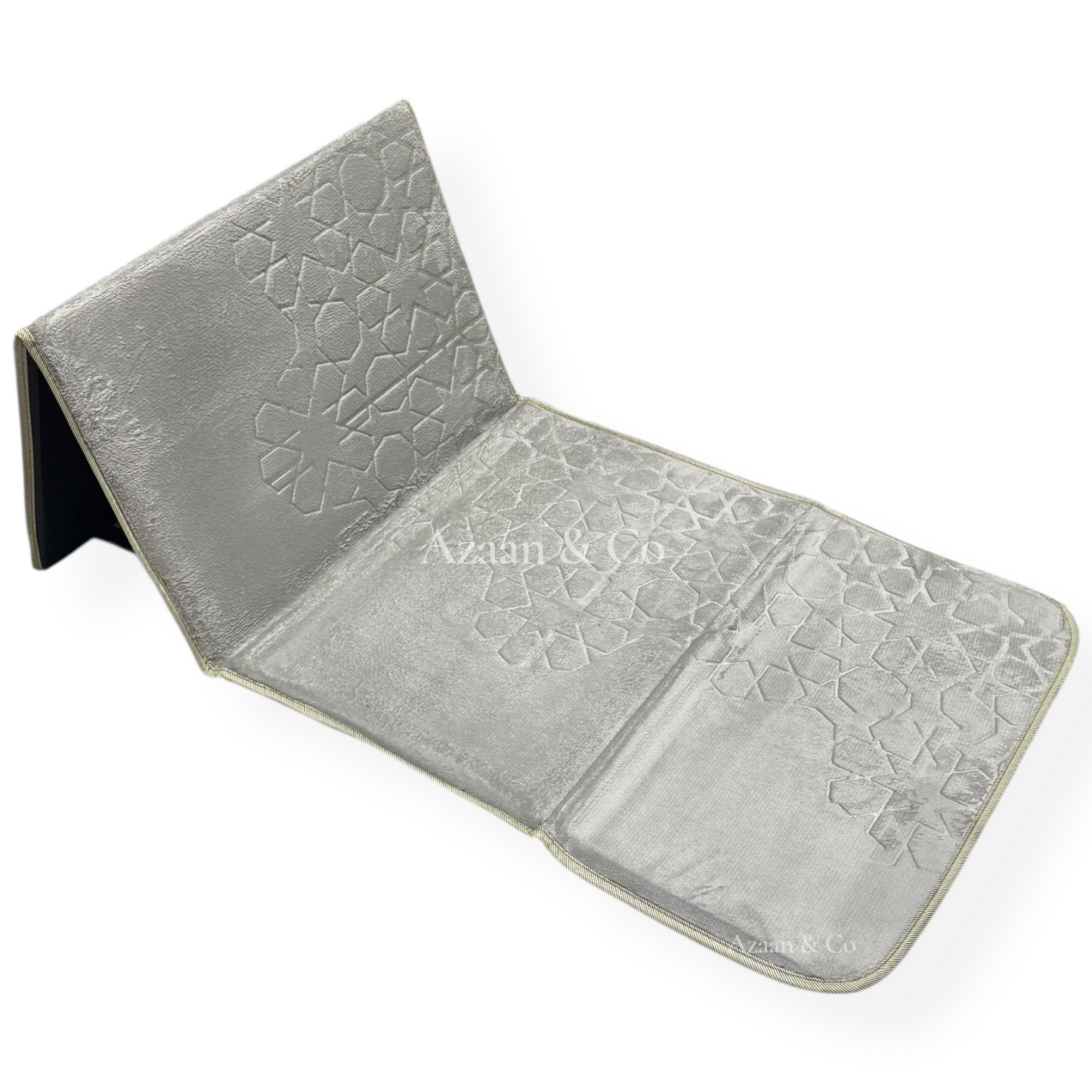 Folding Prayer Mat Janamaz Salah Rug 42x21 Inch Recline Backrest Padded Back Support with Seat Suitable for Outdoor Use Hajj Ummrah Travel Gift Ramadan Eid