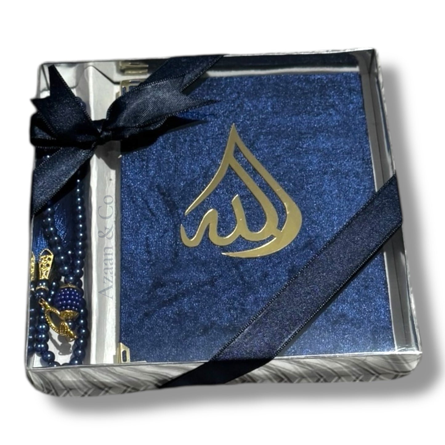 Surah Book & Tasbeeh Gift Set with Ribbon Islamic Prayer Gift Pack