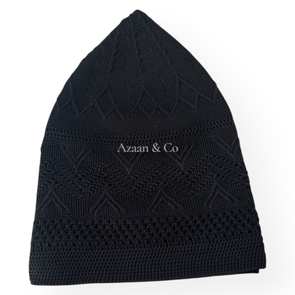 Men’s Prayer Hat Knitted Premium Quality Cotton Material Black Colour