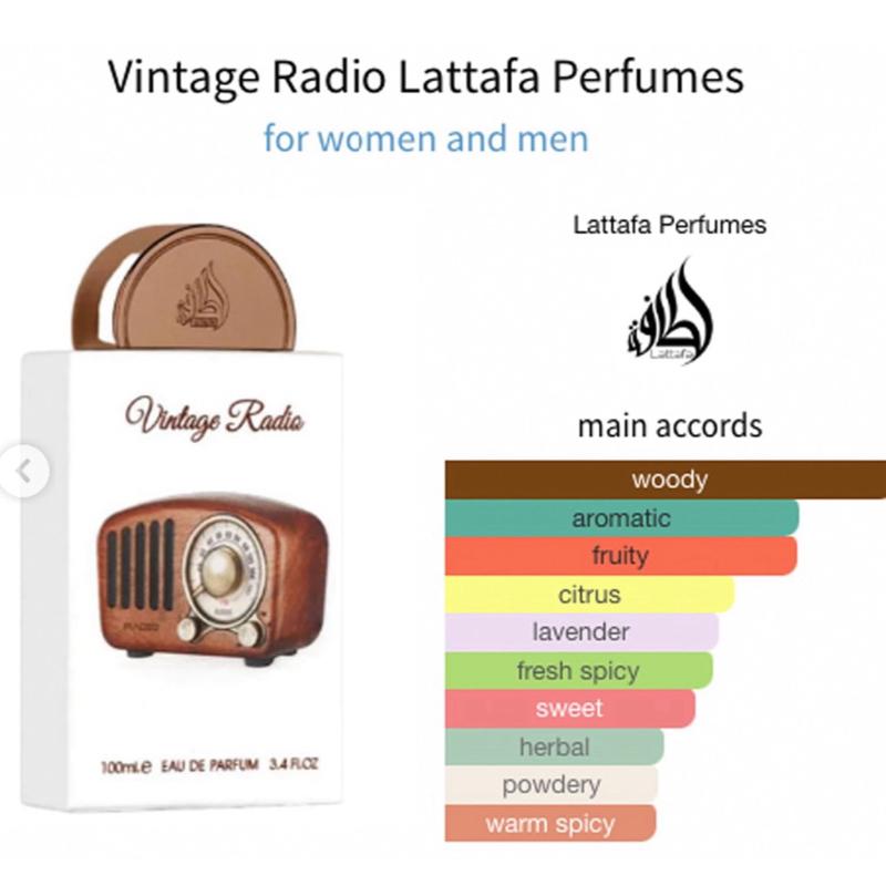 Vintage Radio 100ml EDP by Lattafa Pride