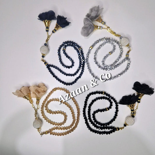 100 Crystal Bead Tasbeeh Floral