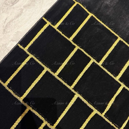 Kaaba Door Pattern Soft Prayer Mat