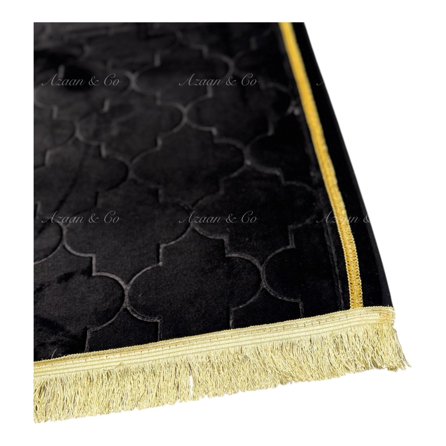 Soft Dome Shape Prayer Mat with Tassel Velvet Islamic Musalla Padded Salah Travel Prayer Rug