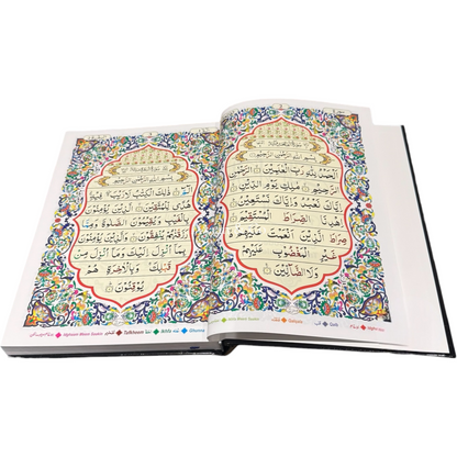 Full Holy Qur’an Panj Para Set Colour Coded Tajweed 9 Line Arabic Big Font Complete Set