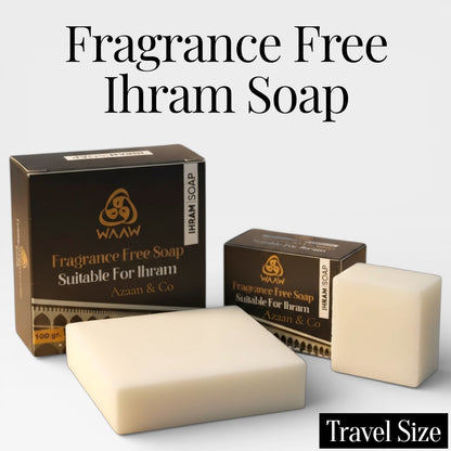 Ummrah Essentials - Travel Size Fragrance Free Ihram Soap, Shampoo, Wipes