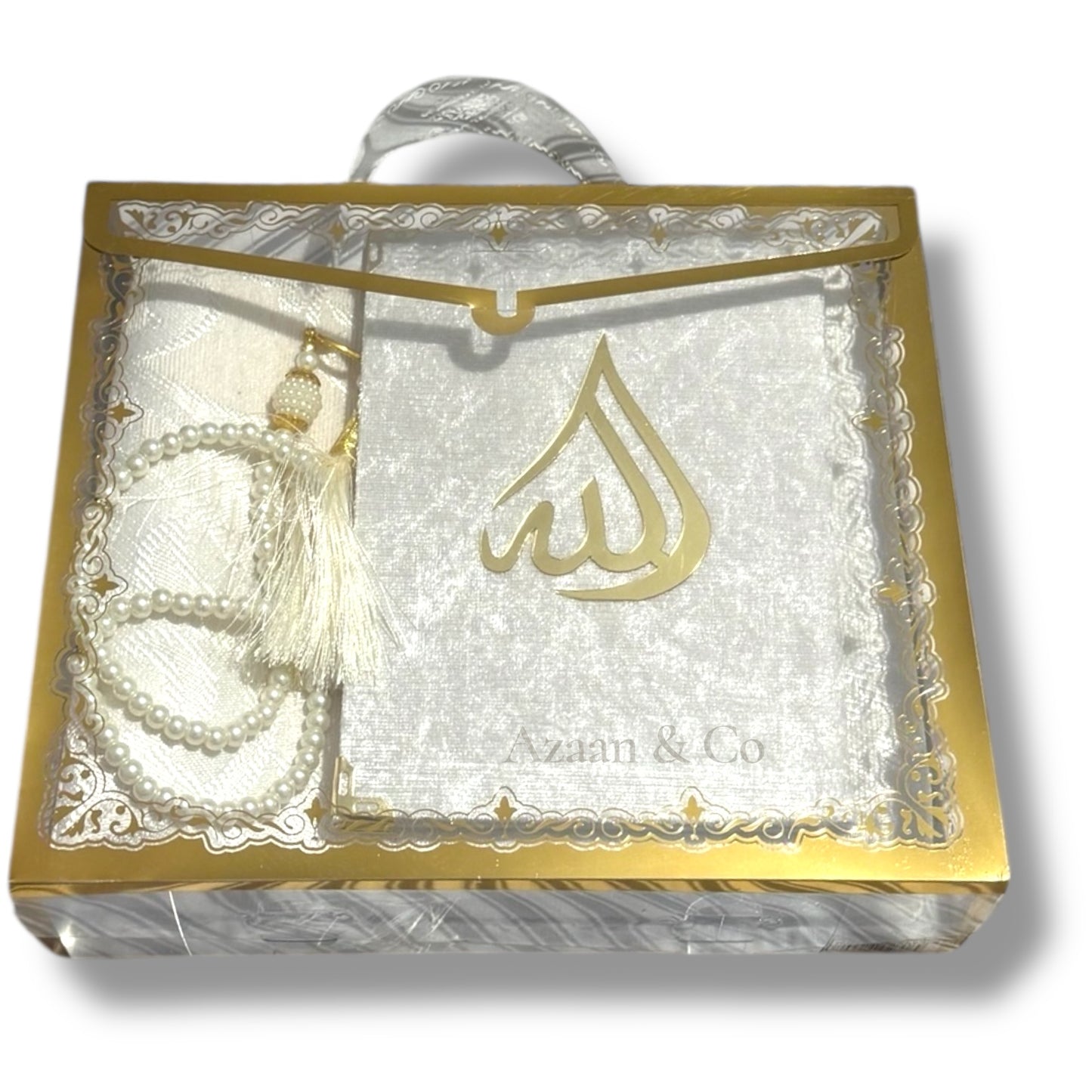 Travel Prayer Mat, Surah Book & Tasbeeh Gift Set