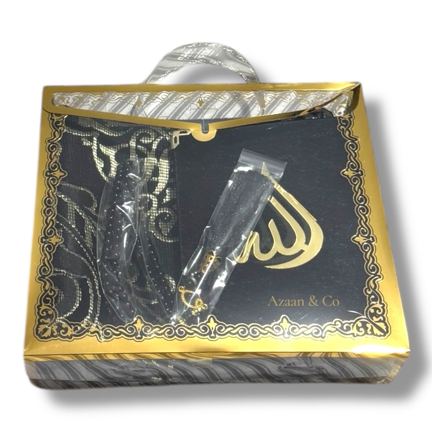 Travel Prayer Mat, Surah Book & Tasbeeh Gift Set