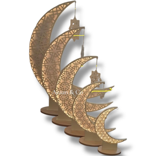 Ramadan Mubarak Stand Moon Decor - Ramadhan Kareem Decoration