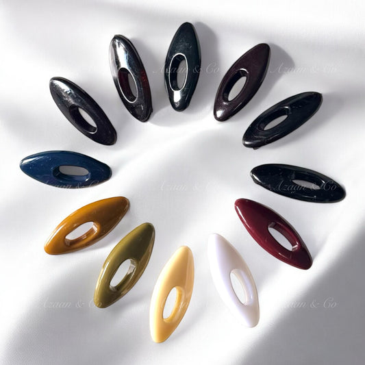 12x Multicolour Oval Plastic Safety Pins