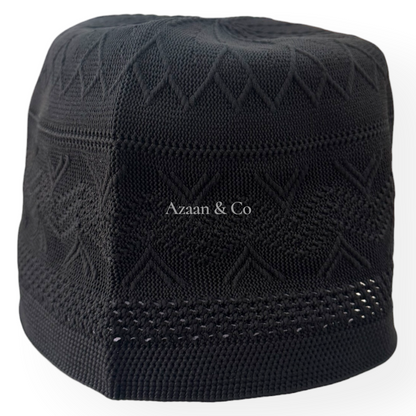 Men’s Prayer Hat Knitted Premium Quality Cotton Material Black Colour
