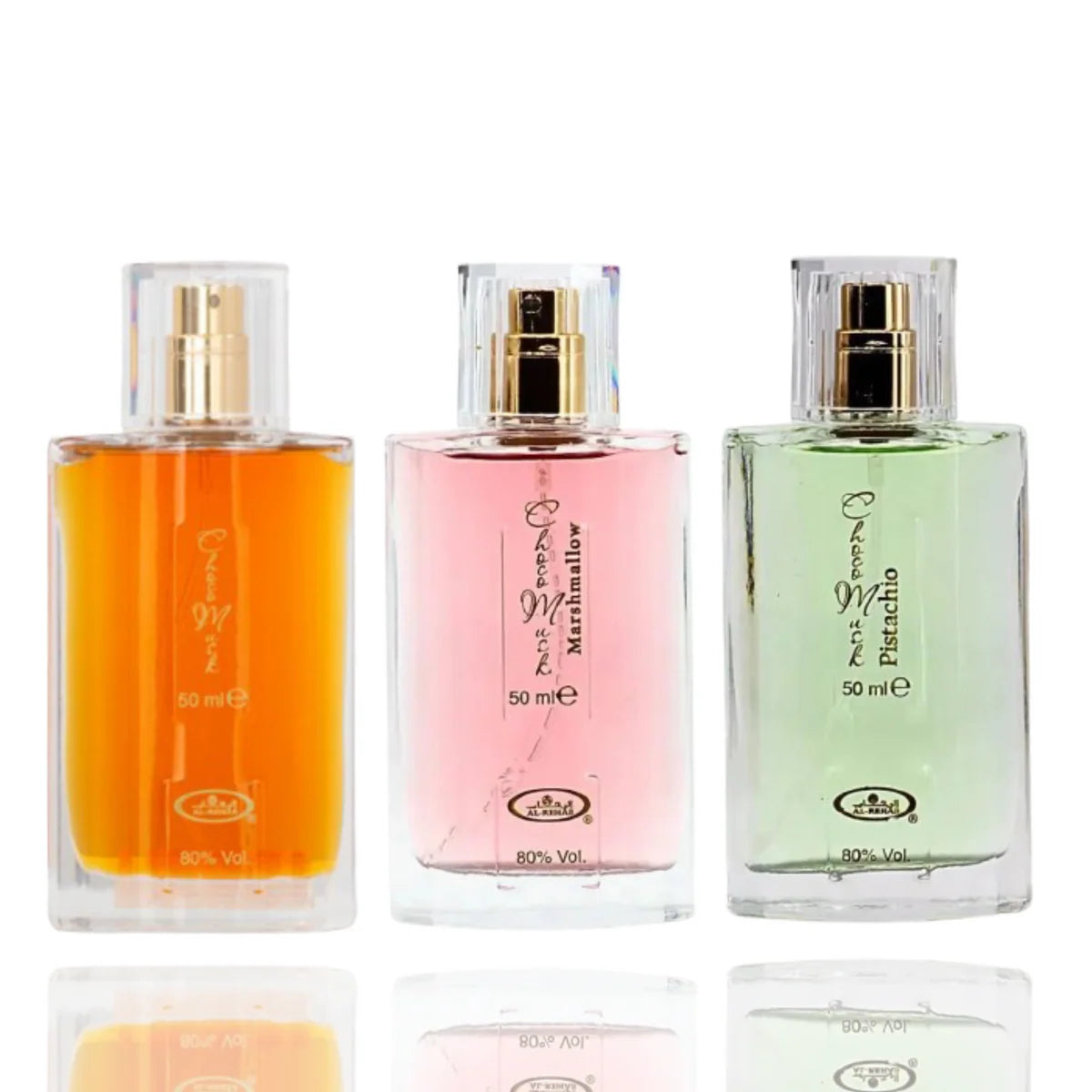 3pc Al Rehab Choco Musk Original, Marshmallow & Pistachio 50ml EDP Bundle