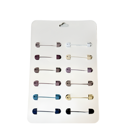 12x Matte Pastel Safety Pins